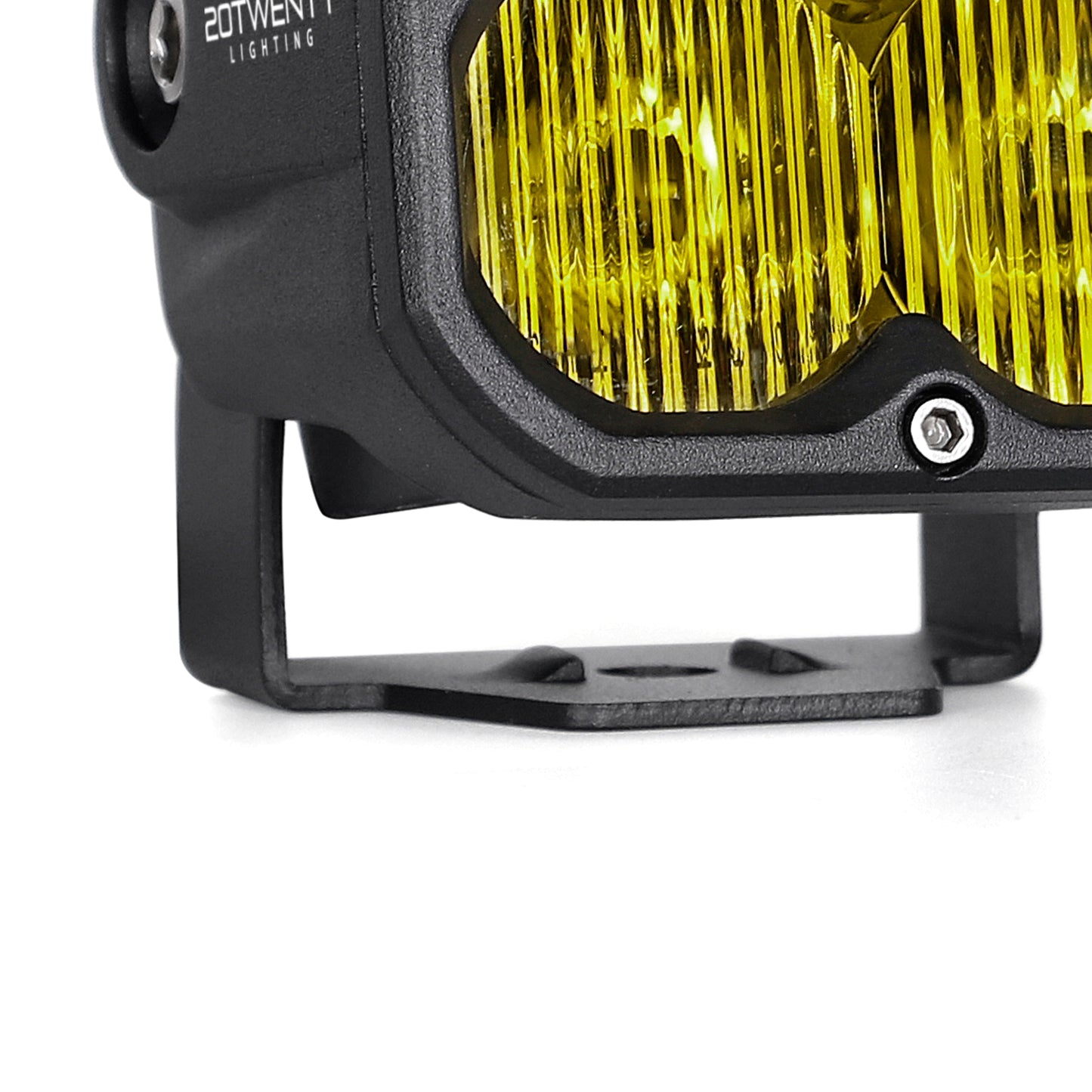 Orion 3" Square Yellow Driving Light Pair with Amber Backlight