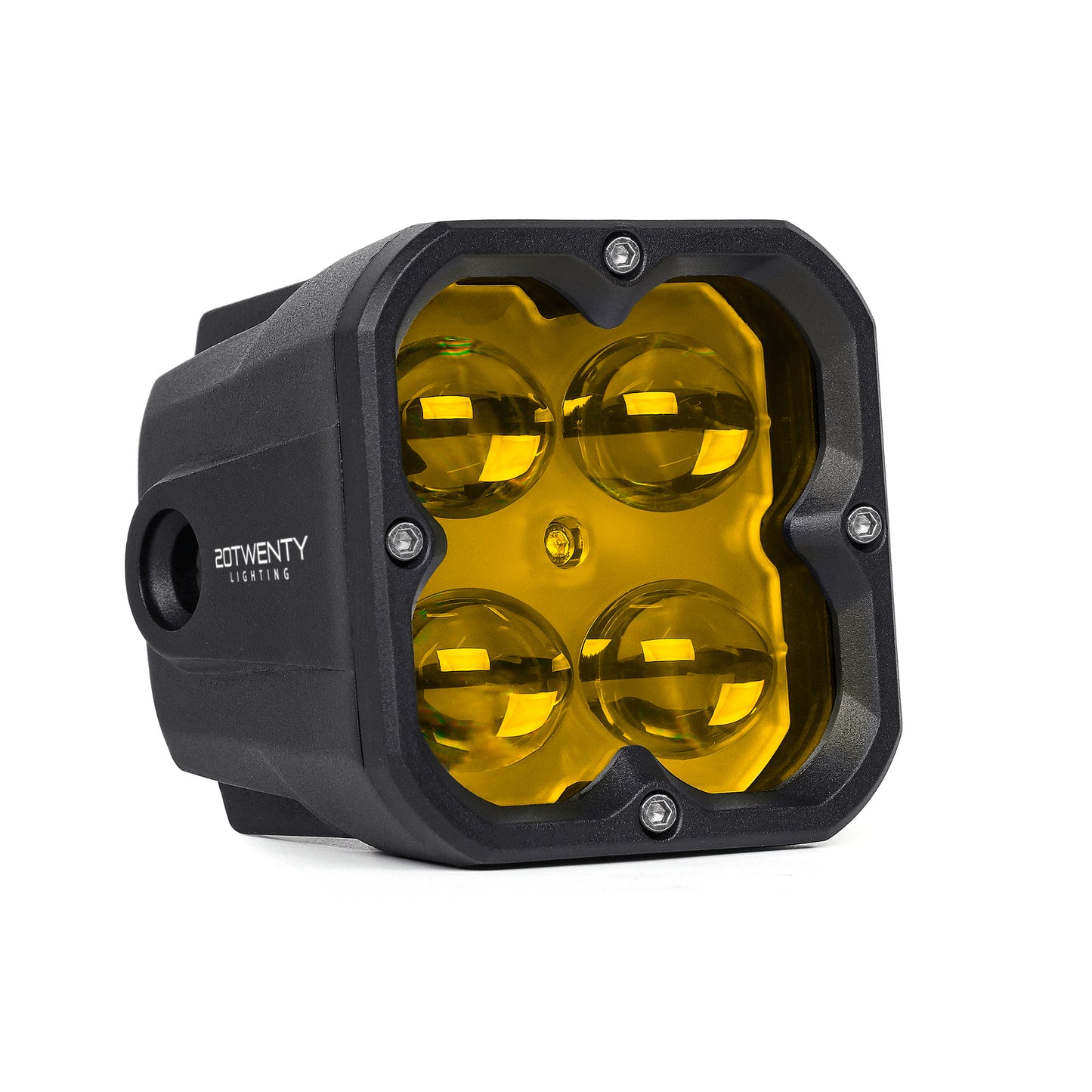 Orion 3" Square Yellow Fog Light Pair with Amber Backlight