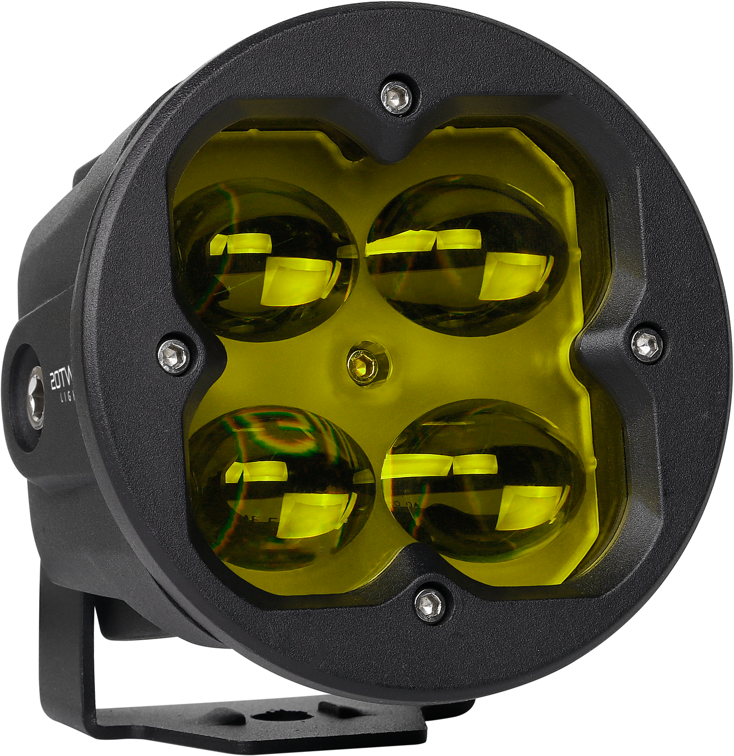 Orion 3" Round Yellow Fog Light Pair with Amber Backlight