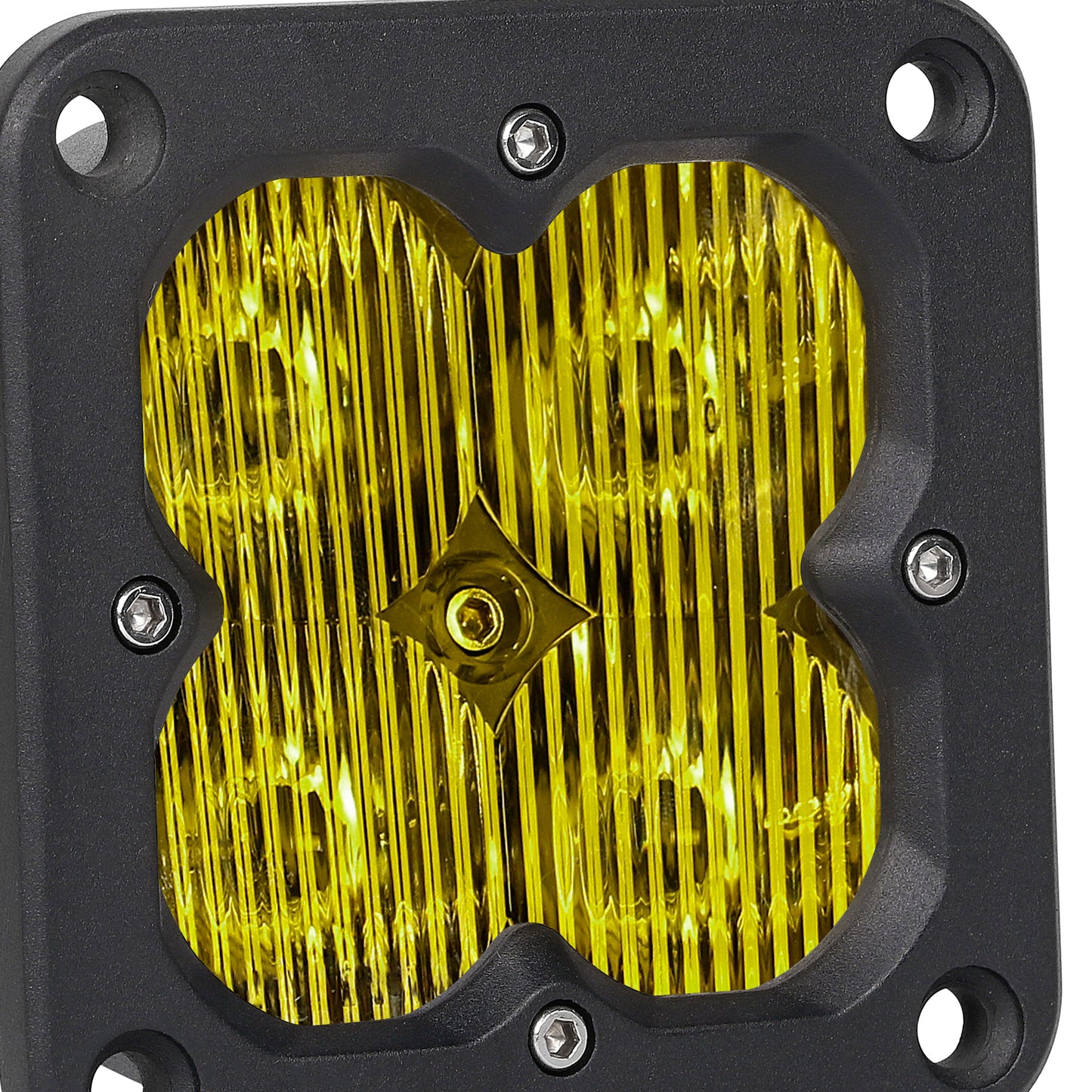 Orion 3" Flush Mount Yellow Driving Light Pair with Amber Backlight