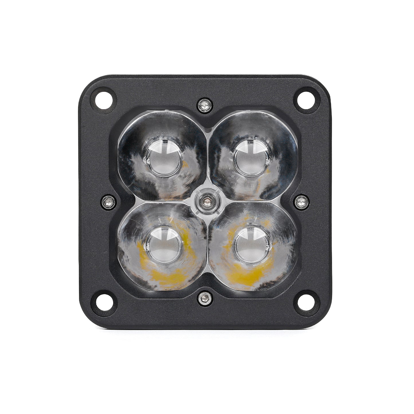 Orion 3" Flush Mount White Spot Light Pair with Amber Backlight