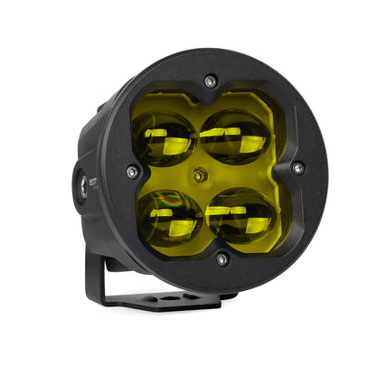 Orion 3" Round Yellow Fog Light Pair with Amber Backlight