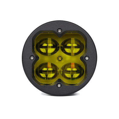 Orion 3" Round Yellow Fog Light Pair with Amber Backlight