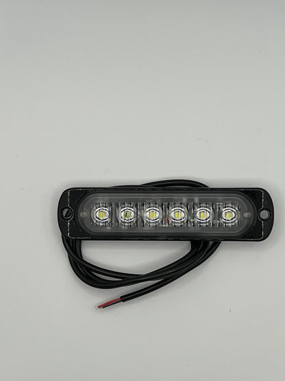 6 LED Waterproof White Strobe Light w/10 Flash Patterns