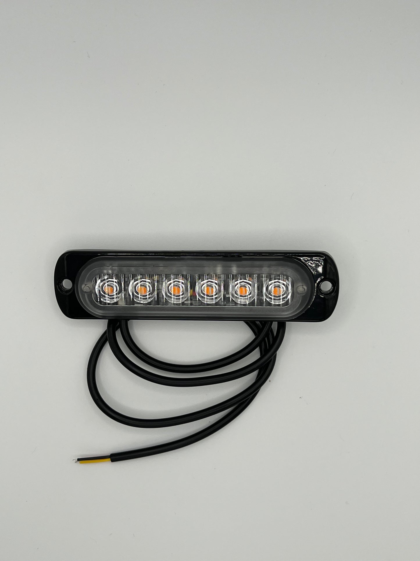 6 LED Waterproof Amber Strobe Light w/10 Flash Patterns